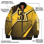 customized san diego padres star burst brown bomber jacket best selling