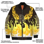 customized san diego padres winged blaze brown white bomber jacket best selling