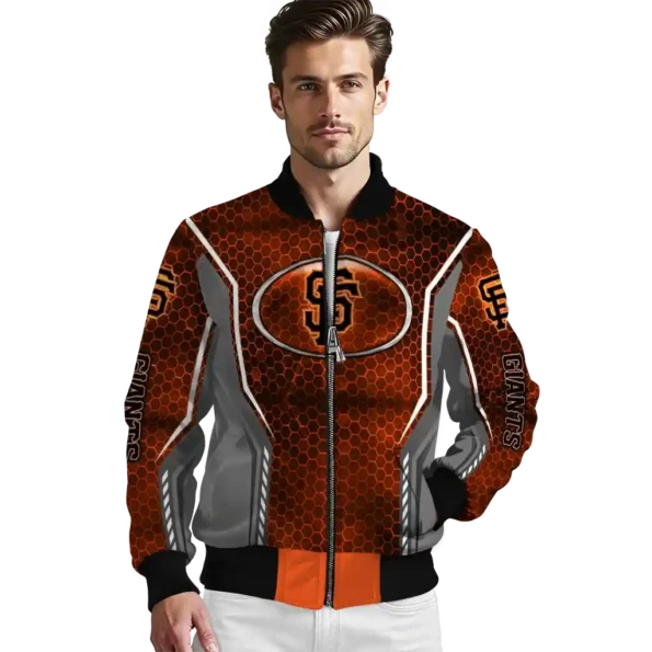 customized san francisco giants power plate orange bomber jacket high quality