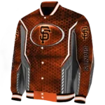 customized san francisco giants power plate orange varsity jacket best selling