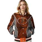 customized san francisco giants power plate orange varsity jacket best selling
