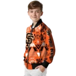 customized san francisco giants pyramid shapes orange bomber jacket best selling