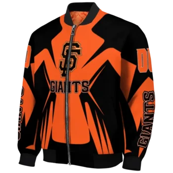 customized san francisco giants spider mark orange black crocs bomber jacket best selling