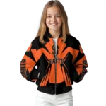 customized san francisco giants spider mark orange black crocs bomber jacket best selling