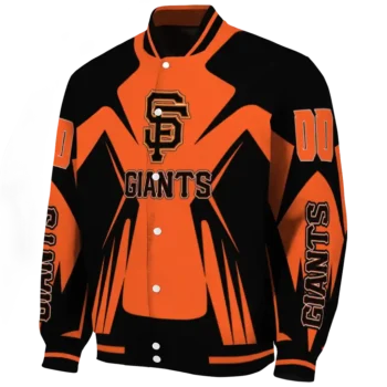 customized san francisco giants spider mark orange black crocs varsity jacket best selling