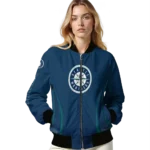 customized seattle mariners chevron arrow navy blue bomber jacket best selling