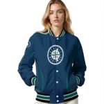 customized seattle mariners chevron arrow navy blue varsity jacket best selling