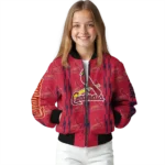 customized st louis cardinals bolt stripe red bomber jacket best selling