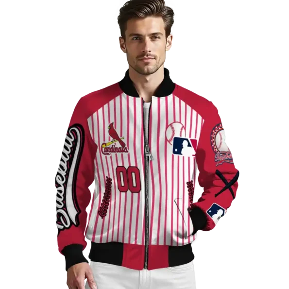 customized st louis cardinals eagle baseball red white bomber jacket high quality