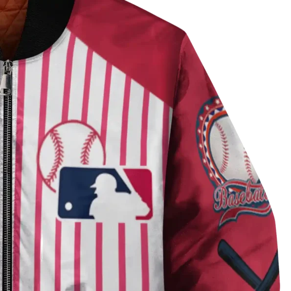 customized st louis cardinals eagle baseball red white bomber jacket premium grade