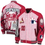 customized st louis cardinals eagle baseball red white varsity jacket best selling