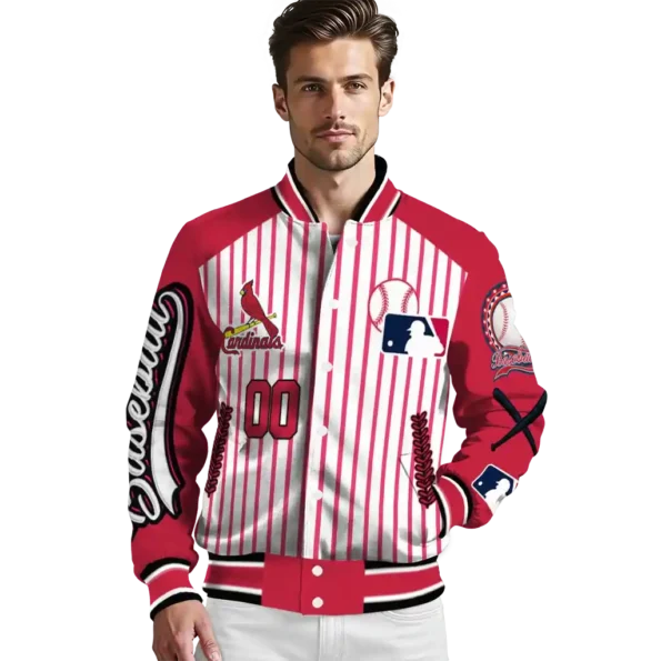 customized st louis cardinals eagle baseball red white varsity jacket high quality