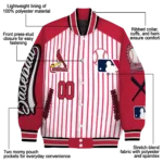 customized st louis cardinals eagle baseball red white varsity jacket best selling