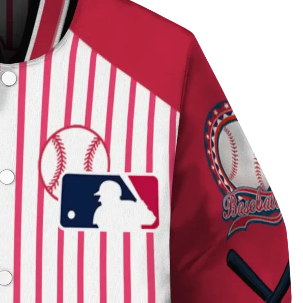customized st louis cardinals eagle baseball red white varsity jacket premium grade