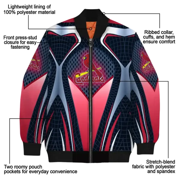 customized st louis cardinals mesh chest old navy crocs black bomber jacket new arrival