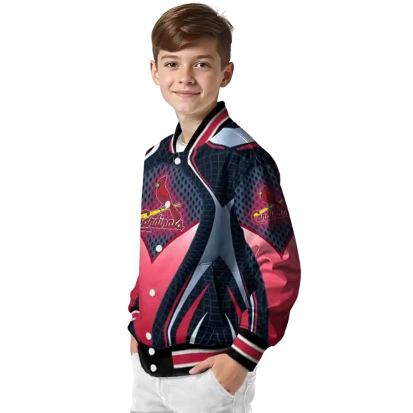 customized st louis cardinals mesh chest old navy crocs black varsity jacket trendy