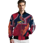 customized st louis cardinals star burst red bomber jacket best selling