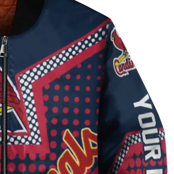 customized st louis cardinals star burst red bomber jacket premium grade