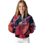 customized st louis cardinals star burst red bomber jacket best selling