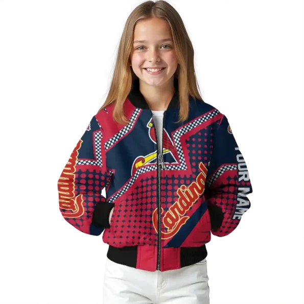 customized st louis cardinals star burst red bomber jacket top rated