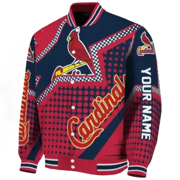 customized st louis cardinals star burst red varsity jacket best selling