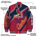 customized st louis cardinals star burst red varsity jacket best selling