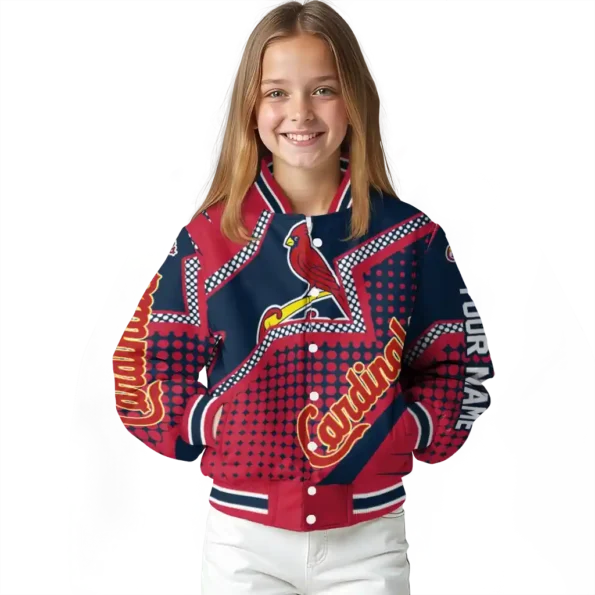 customized st louis cardinals star burst red varsity jacket top rated