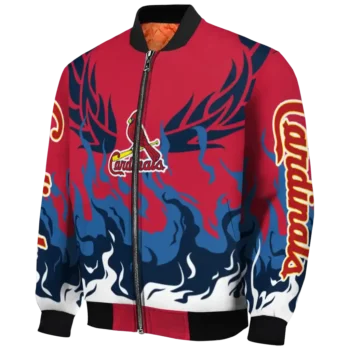 customized st louis cardinals winged blaze red white bomber jacket best selling