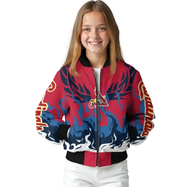 customized st louis cardinals winged blaze red white bomber jacket top rated