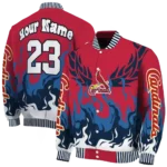 customized st louis cardinals winged blaze red white varsity jacket best selling