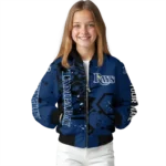 customized tampa bay rays hexagon cluster navy black bomber jacket best selling