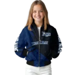 customized tampa bay rays hexagon mesh navy black bomber jacket best selling