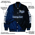 customized tampa bay rays hexagon mesh navy black varsity jacket best selling