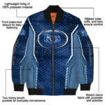 customized tampa bay rays power plate navy bomber jacket best selling
