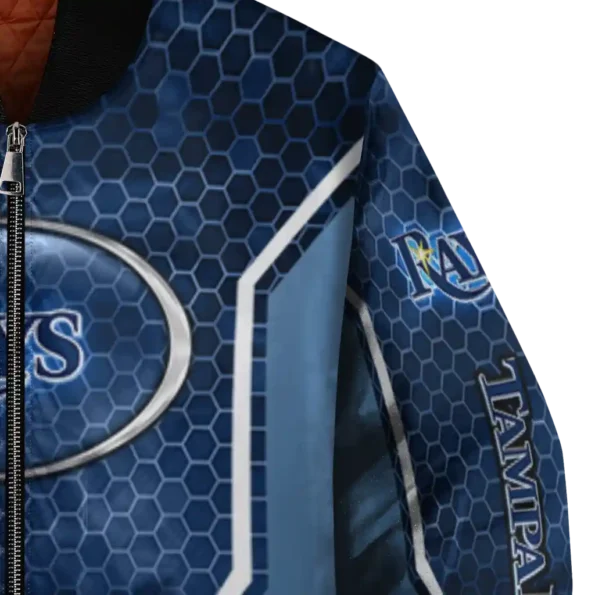 customized tampa bay rays power plate navy bomber jacket premium grade 1