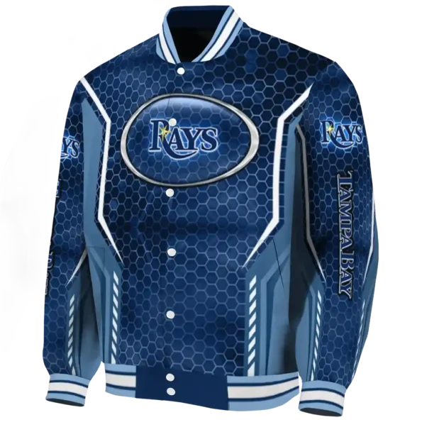 customized tampa bay rays power plate navy varsity jacket best selling