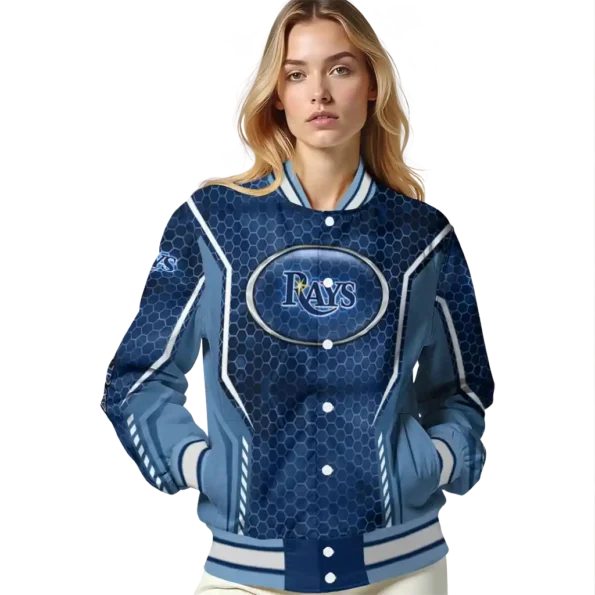 customized tampa bay rays power plate navy varsity jacket latest model