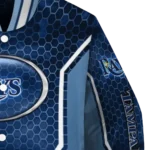 customized tampa bay rays power plate navy varsity jacket best selling