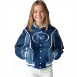 customized tampa bay rays power plate navy varsity jacket best selling