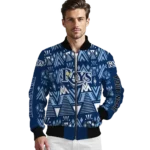 customized tampa bay rays pyramid shapes navy bomber jacket best selling