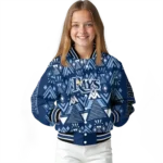 customized tampa bay rays pyramid shapes navy varsity jacket best selling