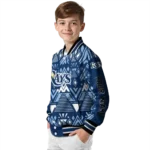 customized tampa bay rays pyramid shapes navy varsity jacket best selling