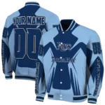 customized tampa bay rays spider mark navy light blue crocs varsity jacket best selling
