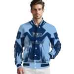 customized tampa bay rays spider mark navy light blue crocs varsity jacket best selling