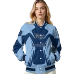 customized tampa bay rays spider mark navy light blue crocs varsity jacket best selling