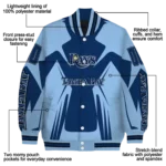 customized tampa bay rays spider mark navy light blue crocs varsity jacket best selling
