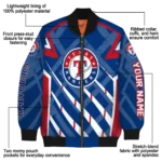 customized texas rangers chevron angles blue bomber jacket best selling