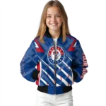 customized texas rangers chevron angles blue bomber jacket best selling