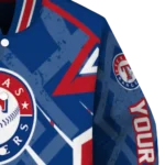 customized texas rangers chevron angles blue varsity jacket best selling