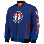 customized texas rangers chevron arrow blue bomber jacket best selling